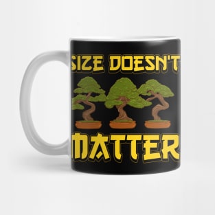 Funny Size Doesn't Matter Small Bonsai Tree Plant Mug